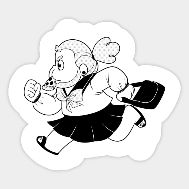 Stev's Late For School (Black & White) Sticker by StevRayBro